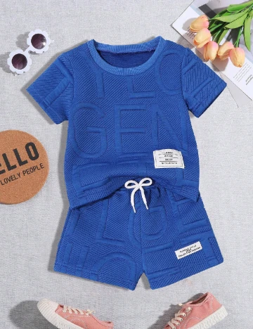 Compleu Shein Kids, albastru Albastru