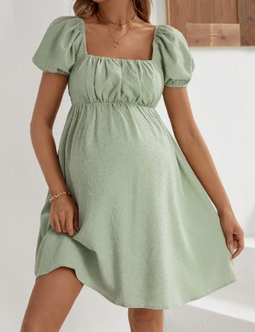 Rochie scurta SHEIN Maternity, verde