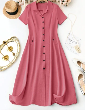 Rochie medie SHEIN CURVE, roz