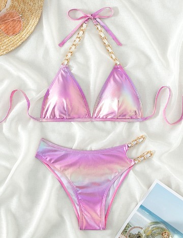 
						Costum de baie SHEIN, roz