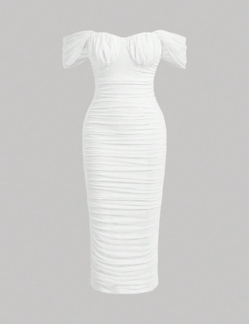 
						Rochie medie SHEIN, alb