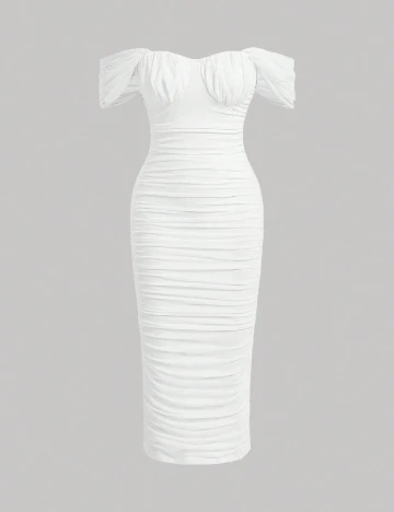 Rochie medie SHEIN, alb