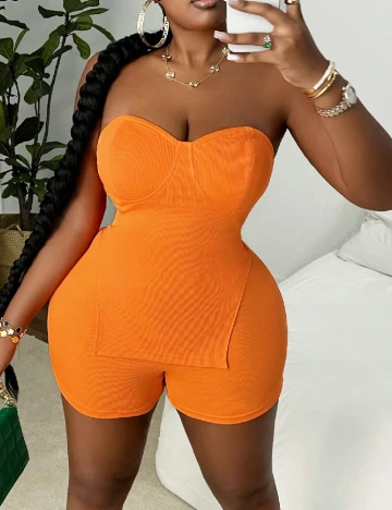 Compleu SHEIN CURVE, portocaliu