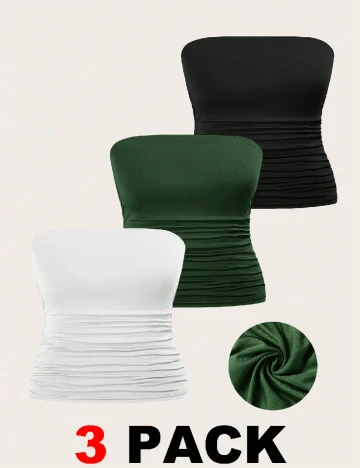 Set topuri 3 bucati SHEIN CURVE, mix culori