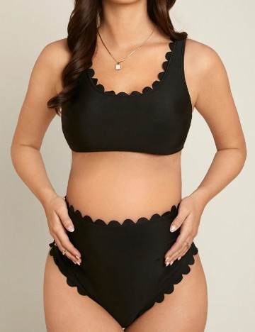 
						Costum de baie SHEIN Maternity, negru