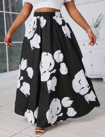Fusta SHEIN CURVE, negru