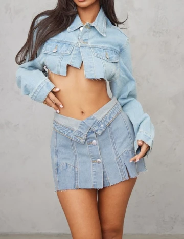 Fusta PRETTYLITTLETHING, albastru