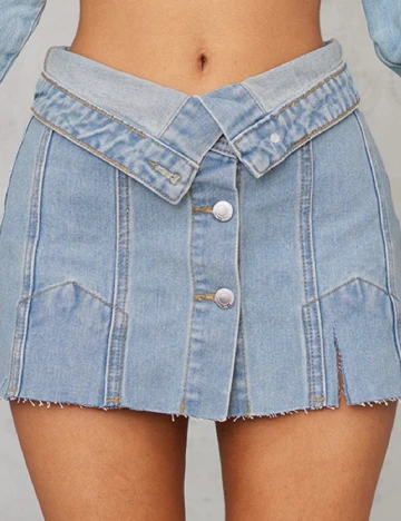 Fusta PRETTYLITTLETHING, albastru