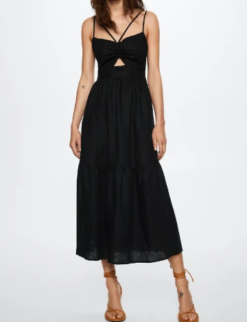 Rochie lunga Mango, negru Negru