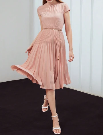 Rochie medie MOTF, roz Roz