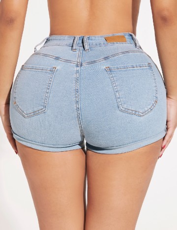 Pantaloni scurti SHEIN, albastru