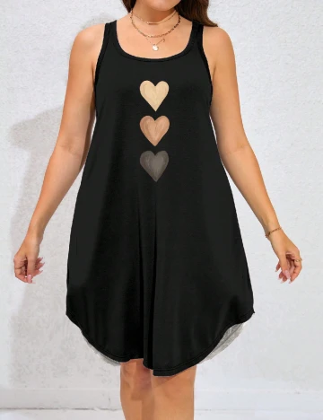 Rochie scurta SHEIN CURVE, negru