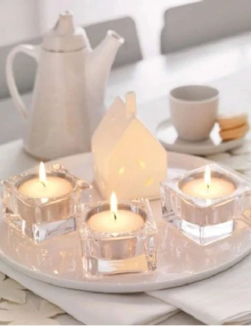 Set lumanari parfumate 6 bucati Bolsius, alb Alb