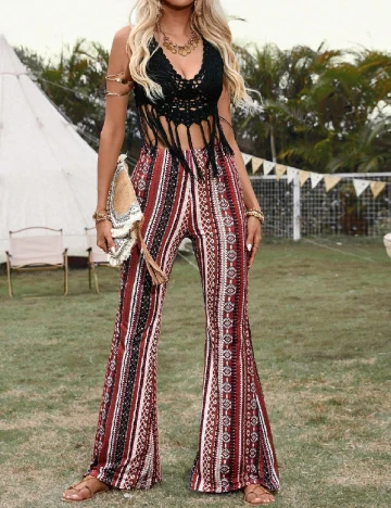 Pantaloni SHEIN, rosu