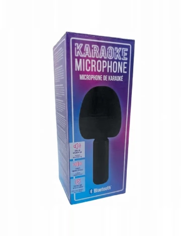 Microfon karaoke Bluetooth Dayes, negru Negru