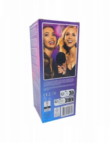 Microfon karaoke Bluetooth Dayes, negru Negru