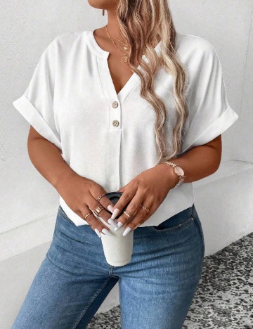 
						Tricou SHEIN CURVE, alb
