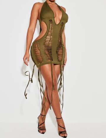 Rochie scurta PRETTYLITTLETHING, verde