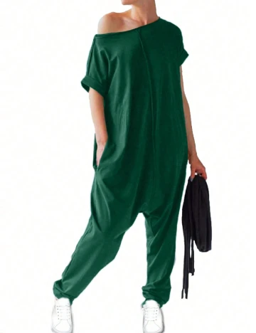Salopeta SHEIN CURVE, verde Verde