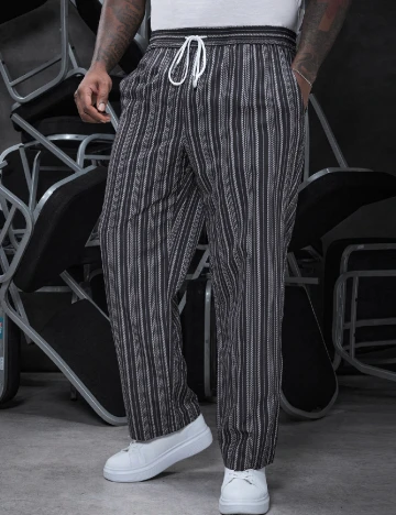 Pantaloni SHEIN Plus Size Men, gri