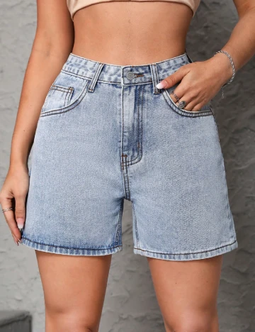Pantaloni scurti SHEIN, albastru Albastru
