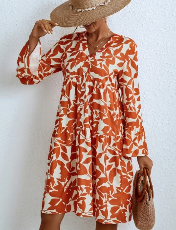 Rochie scurta SHEIN, portocaliu