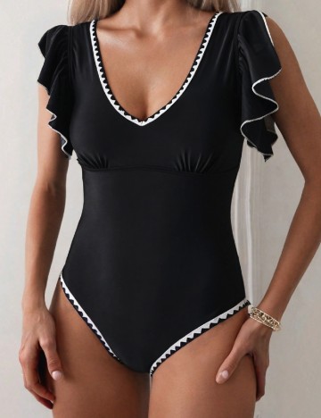 
						Costum de baie SHEIN, negru