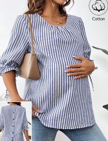 Bluza SHEIN Maternity, albastru
