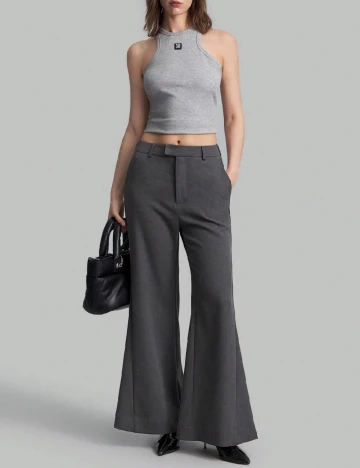 Pantaloni SHEIN, gri inchis