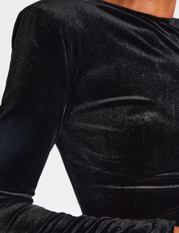 Top PRETTYLITTLETHING, negru