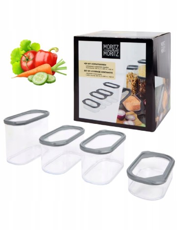 Set recipiente Moritz & Moritz, transparent