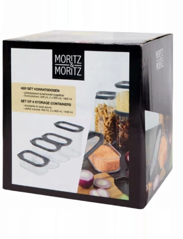 Set recipiente Moritz & Moritz, transparent