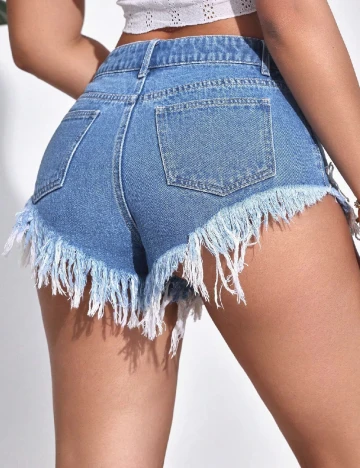 Pantaloni scurti SHEIN, albastru denim Albastru