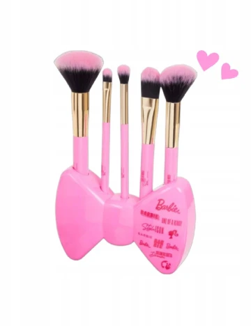 Set pensule de machiaj 5 bucati Barbie, roz Roz