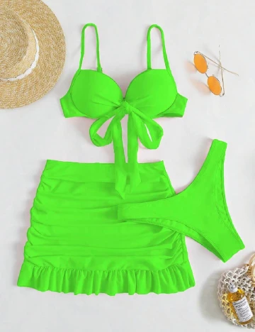 Costum de baie SHEIN, verde
