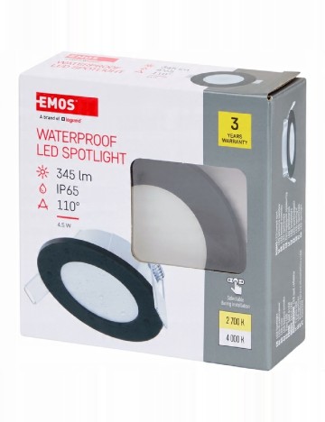 Spot LED Impermeabil EMOS, negru