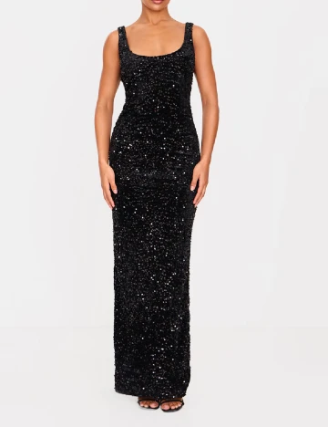 Rochie lunga PRETTYLITTLETHING, negru