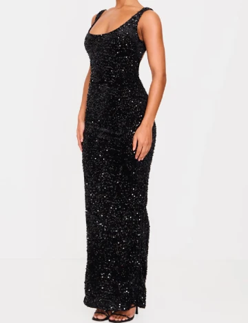 Rochie lunga PRETTYLITTLETHING, negru