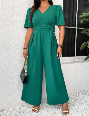 Salopeta SHEIN CURVE, verde Verde