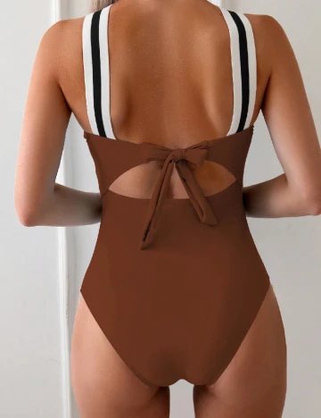 Costum de baie SHEIN, maro Maro