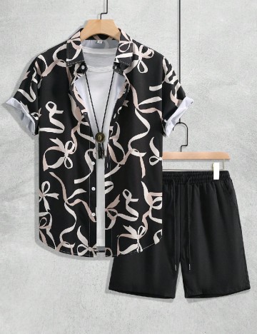 
						Compleu SHEIN Plus Size Men, negru