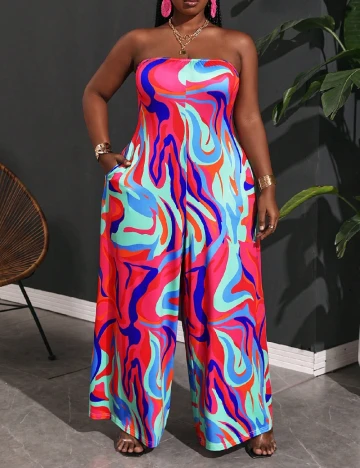 Salopeta SHEIN CURVE, mix culori