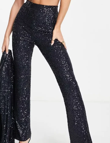 Pantaloni ASOS, bleumarin inchis
