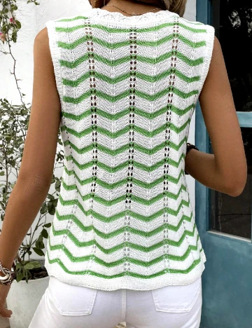 Maiou SHEIN, verde/alb