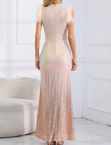 Rochie lunga SHEIN, crem