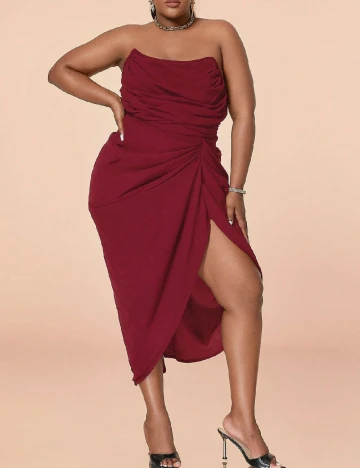 Rochie medie SHEIN CURVE, rosu