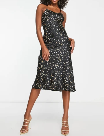 Rochie medie Violet Romance, negru
