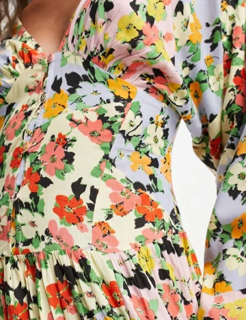 Rochie medie ASOS, floral print