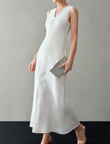 
						Rochie lunga MOTF, alb