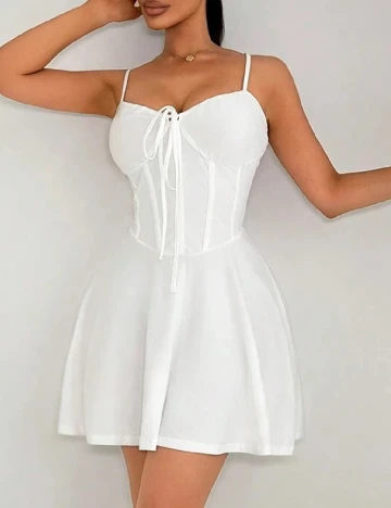 Rochie scurta SHEIN CURVE, alb